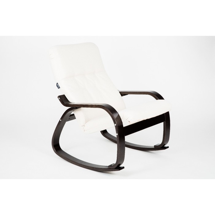 Кресло-качалка Сайма ткань Гардения/каркас венге