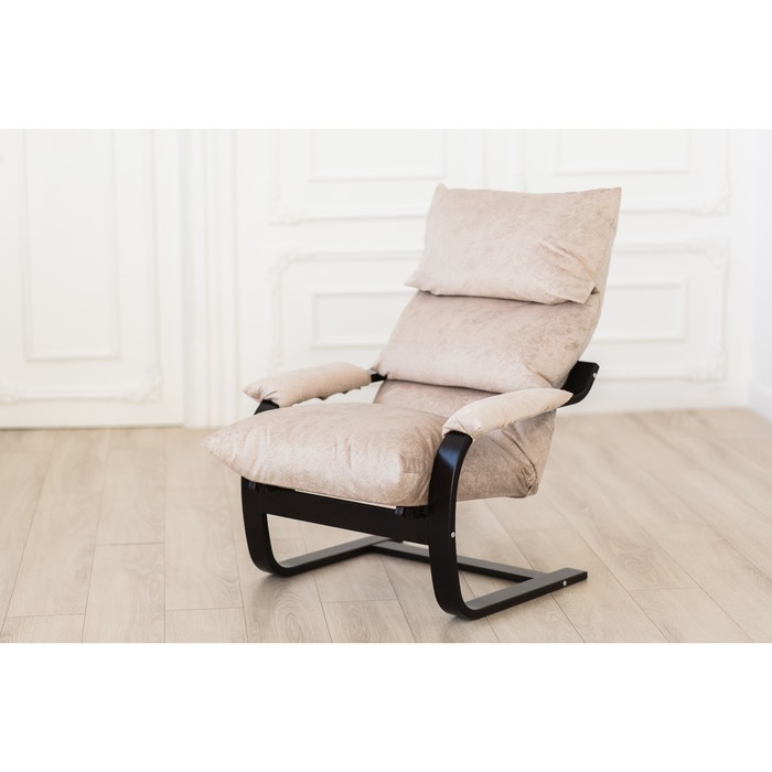 Кресло Онега ткань Карамель/каркас венге