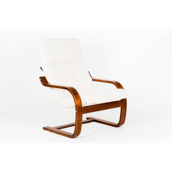 Кресло Сайма ткань Гардения/каркас вишня