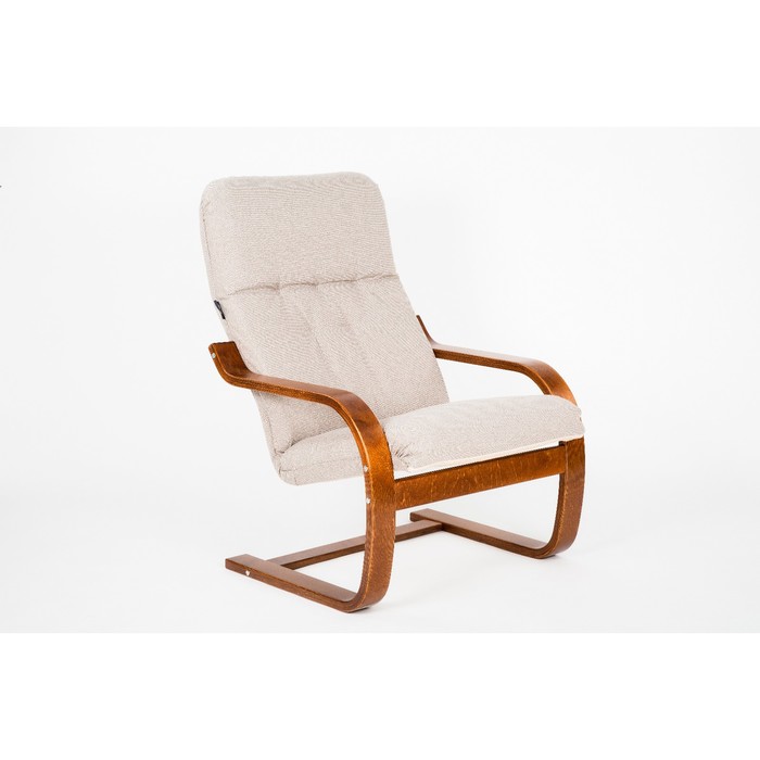 Кресло Сайма ткань Миндаль бежевый/каркас вишня