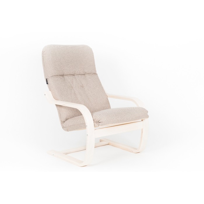 Кресло Сайма ткань Миндаль бежевый/каркас береза