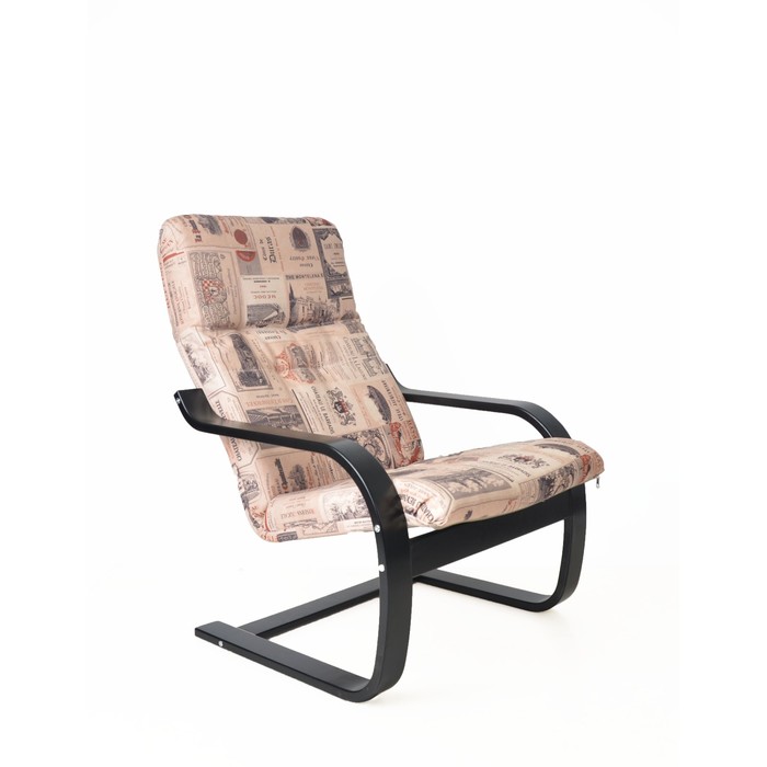 Кресло Сайма ткань Vinum 02 бежевый/каркас венге