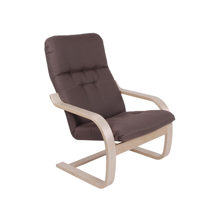 Кресло «Сайма», ткань Basic coffee, каркас берёзовый