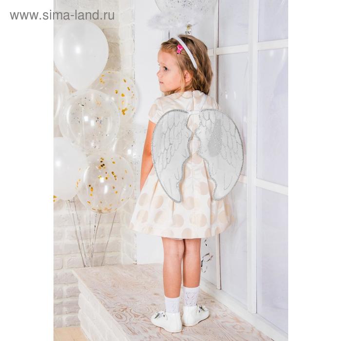 фото Карнавальный костюм для девочек «ангелочек», крылья, нимб, термонаклейка, 3-5 лет страна карнавалия