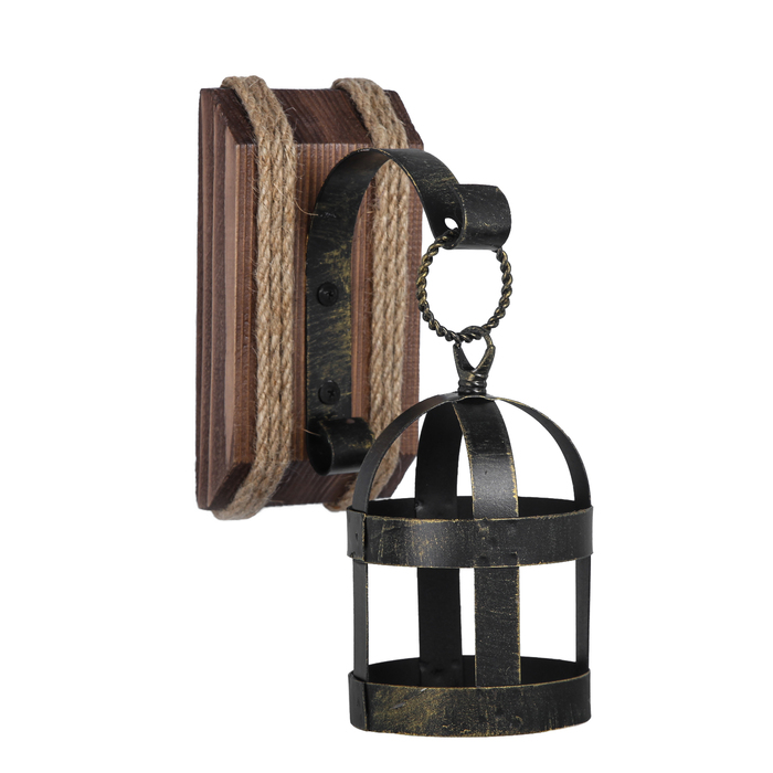 Бра деревянное "Замок", 1 плафон