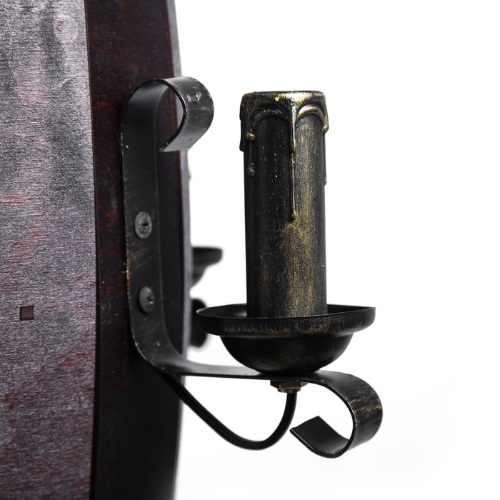 Люстра деревянная "Бочонок", вертикальная, 4 плафона