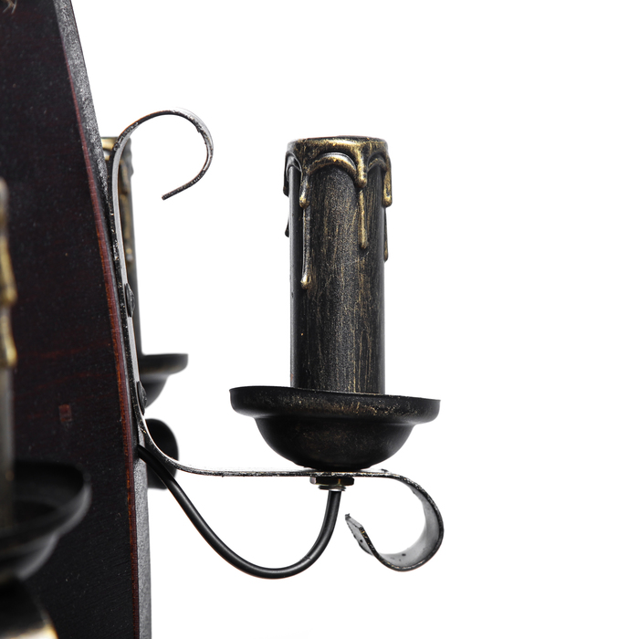 Люстра деревянная "Бочонок", вертикальная, 6 плафонов