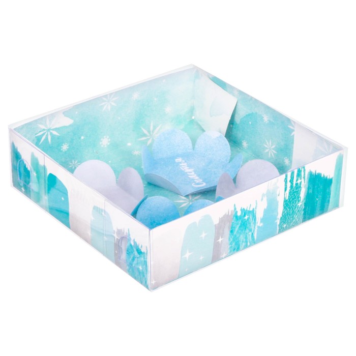 Коробка для макарун с подложками «Место для сказки», 12 х 12 х 3 см