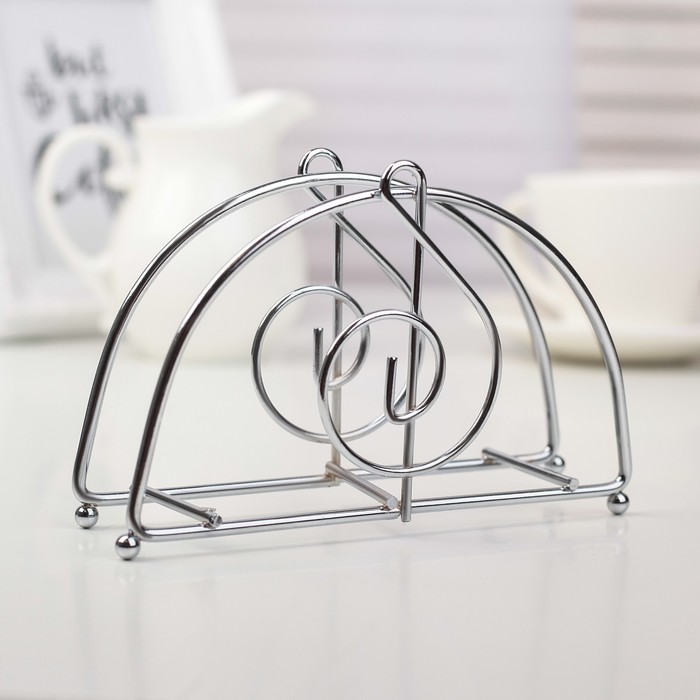 Салфетница, хром, "Ключ",14*9*4,5 см