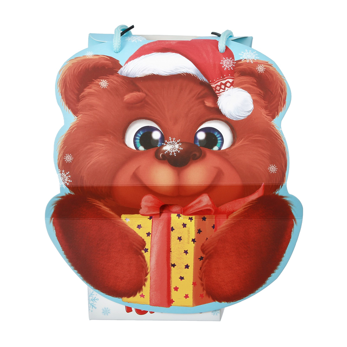 Рюкзачок складной «Мишка с подарками», 13 х 21 х 10 см