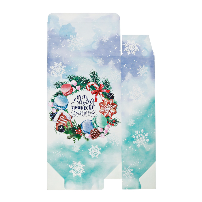 Коробка складная «Пусть зима принесет счастье», 22 х 30 х 10 см