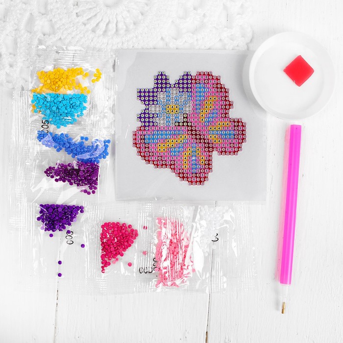 Алмазная вышивка "Бабочка" наклейка на одежду, 10*10 см