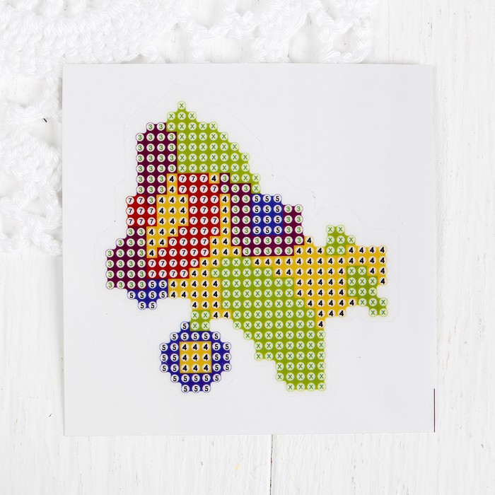 Алмазная вышивка "Самолет" наклейка на одежду, 10*10 см