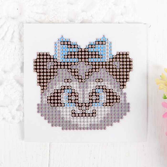 Алмазная вышивка "Енот" наклейка на одежду, 10*10 см