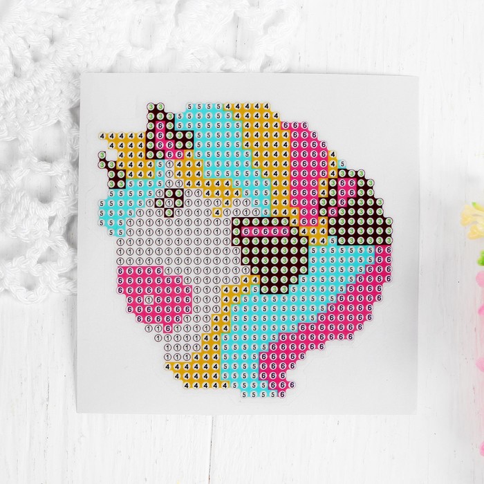 Алмазная вышивка "Единорог" наклейка на одежду, 10*10 см