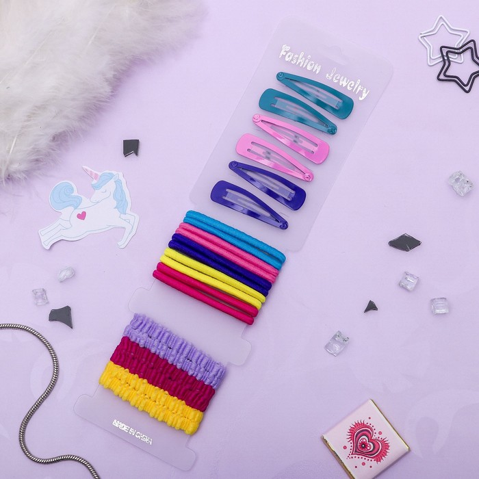 Набор для волос "Сказка" (6 невидимок, 12 резинок)