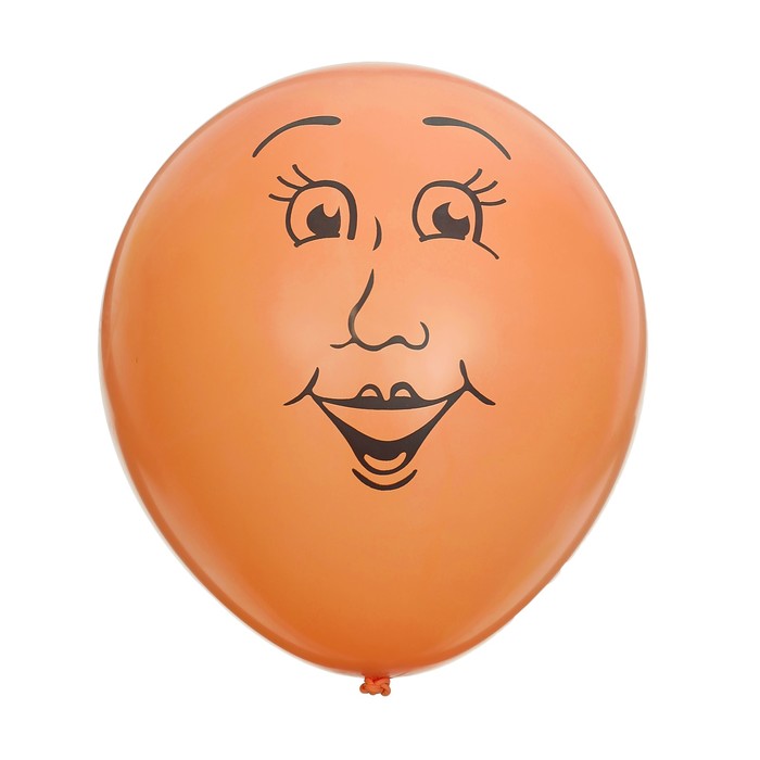 Шар латексный 17" "Лицо женское", 1 шт., цвет бежевый