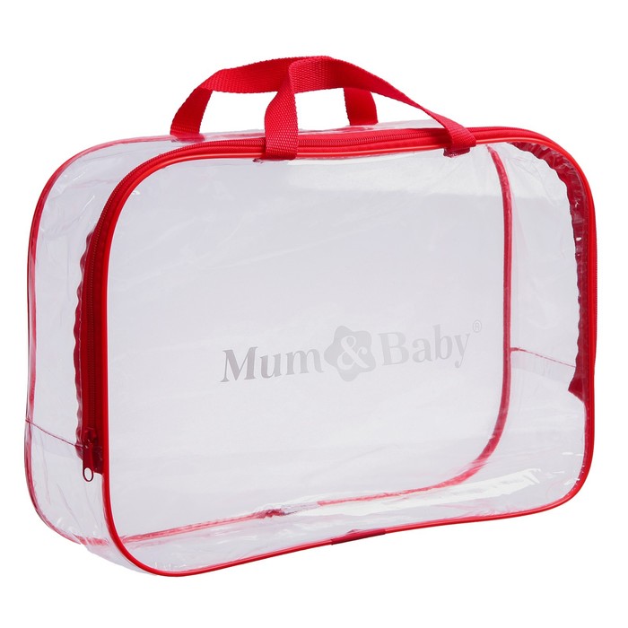 Сумка в роддом, с косметичкой, цвет красный