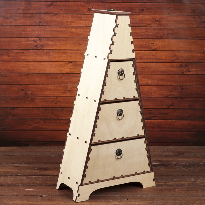 Шкатулка для декора "Комод-башня" 44х24х14 см