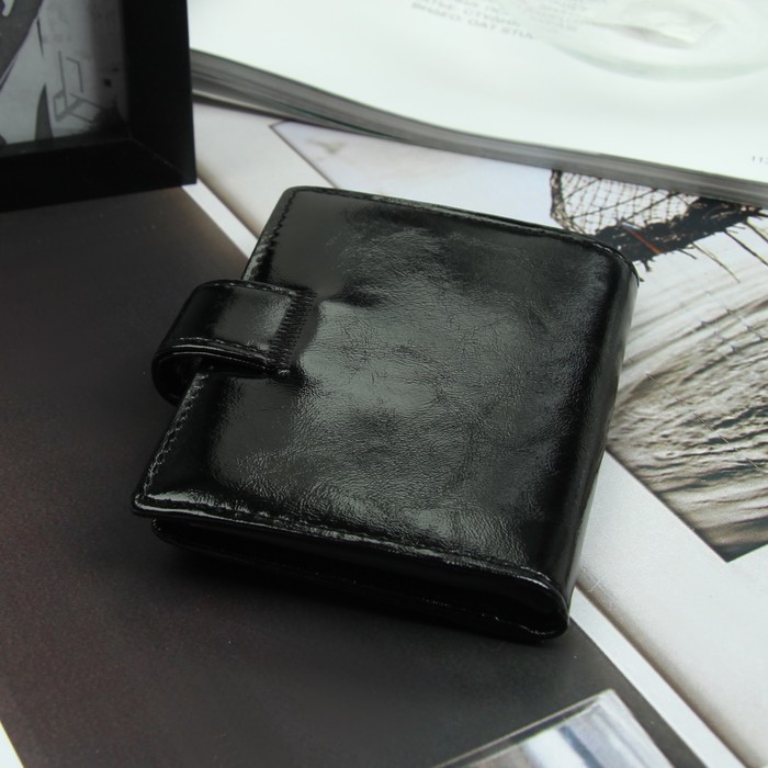 Визитница, 1 ряд, 20 листов, цвет чёрный матовый