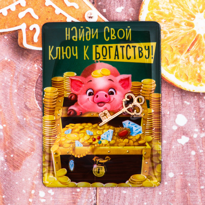 Магнит "Найди свой ключ к богатству!"