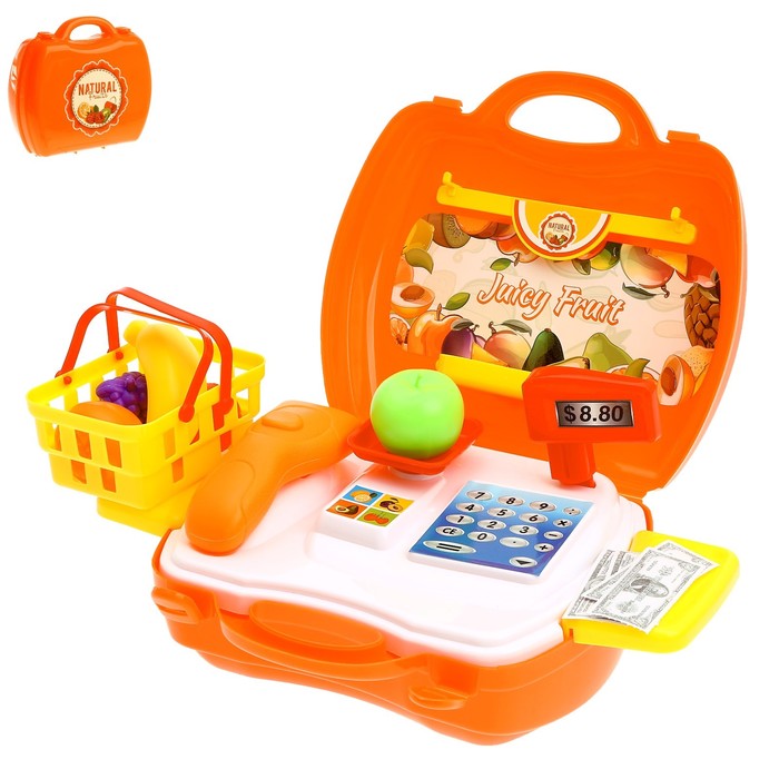 Игровой набор "Фруктовый магазин" в чемодане, 21 предмет