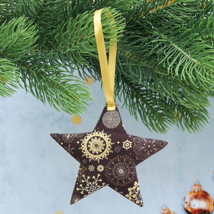 Подвеска текстильная звёздочка "Пусть всё сбудется!"