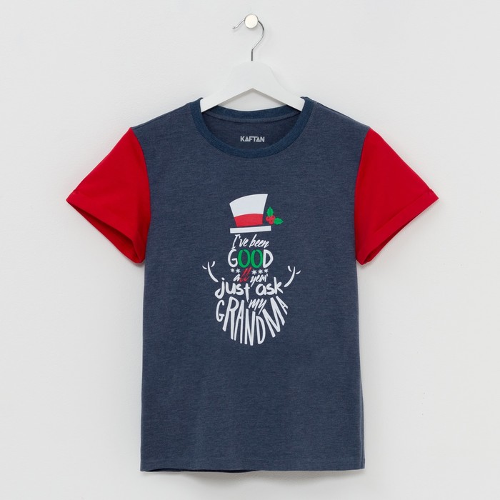 Футболка детская KAFTAN "New year", рост 158-164 см (40), 13-14 лет, 100% хлопок