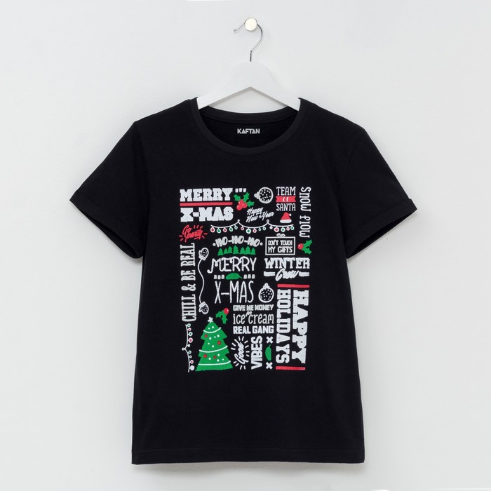 Футболка детская KAFTAN "Holidays", рост 158-164 см (40), 13-14 лет, 100% хлопок