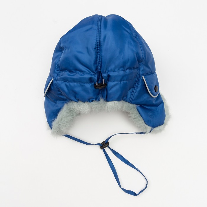 Шапка для мальчика, размер 52 см, цвет васильковый