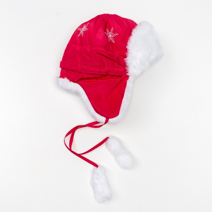 Шапка для девочки, размер 56 см, цвет малиновый