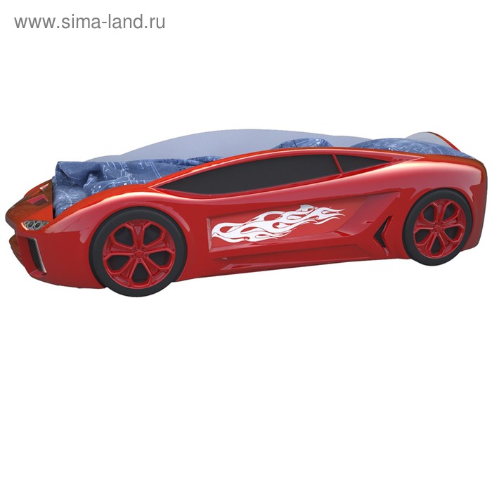 

Кровать машина «Ламба Next красная», подсветка дна и фар