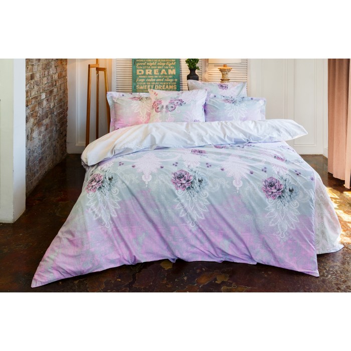 КПБ дуэт "Холодная роскошь", 240х260 см, 160х220 см-2 шт., 50х70 см-2 шт., ранфорс 118 г/м2   381870