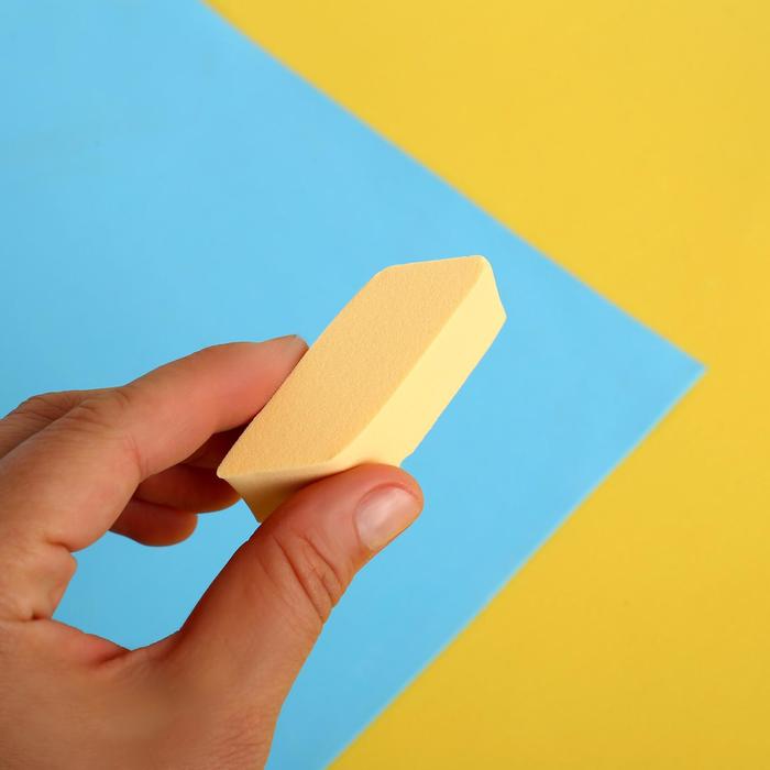 Спонж для нанесения косметики "Брусок", цвет жёлтый