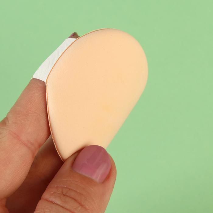 Пуховка "Цветы", с держателем, цвет МИКС