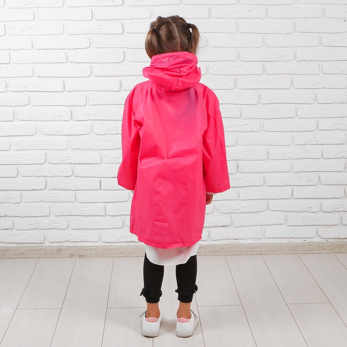 Дождевик детский "Бабочки и цветочки", размер L