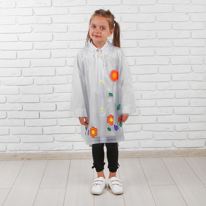 Дождевик детский "Летняя полянка", размер L