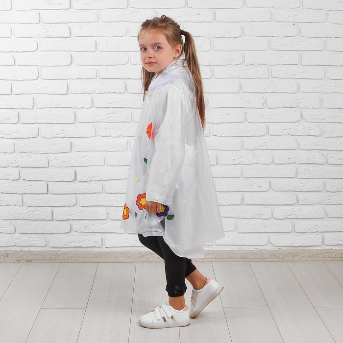 Дождевик детский "Летняя полянка", размер XL