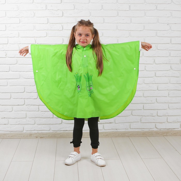 Дождевик детский- пончо "Луковки", размер L