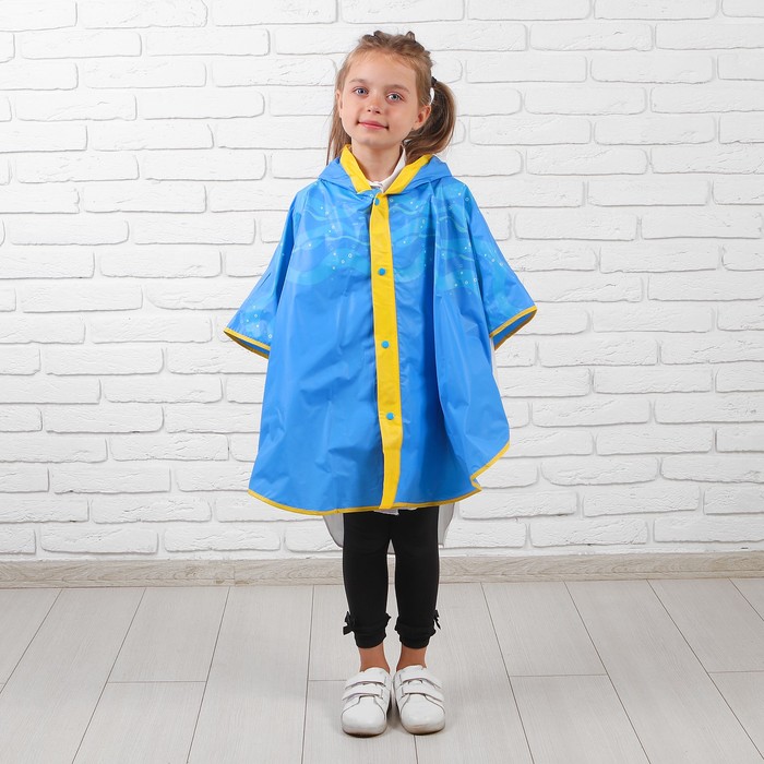 Дождевик детский- пончо "Моречко", размер L