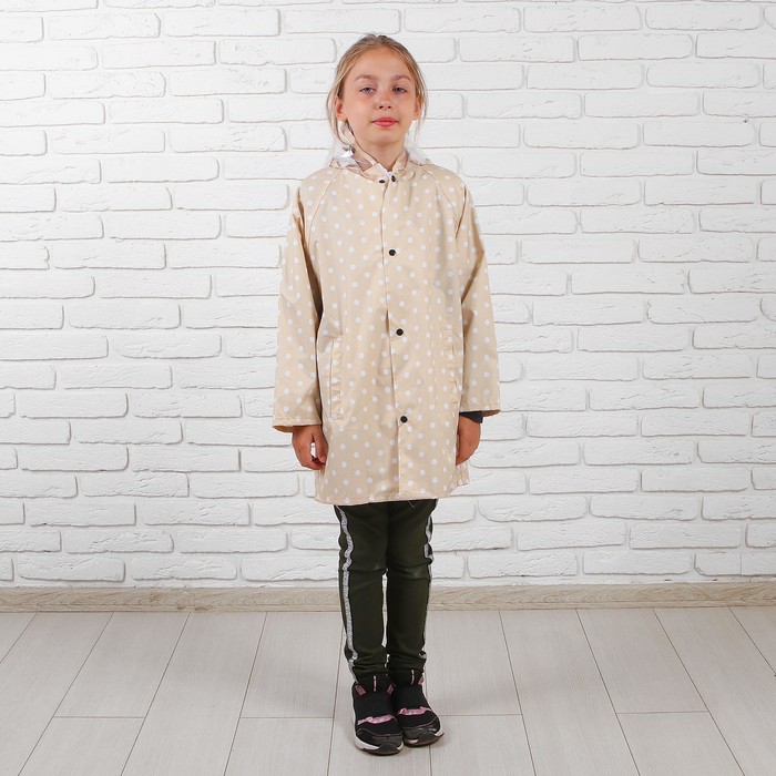 Дождевик детский "Нежный горошек", размер L