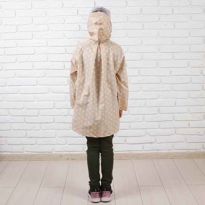 Дождевик детский "Нежный горошек", размер L
