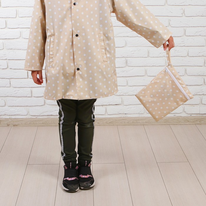 Дождевик детский "Нежный горошек", размер L