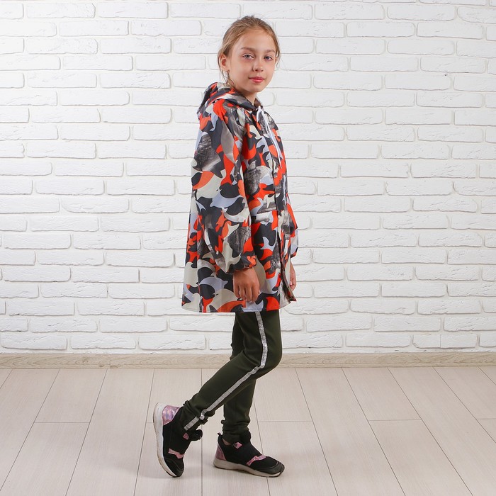 Дождевик детский "Хаки", оранжевый, размер L