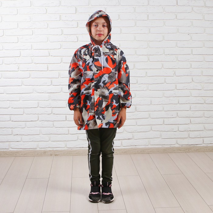 Дождевик детский "Хаки", оранжевый, размер L