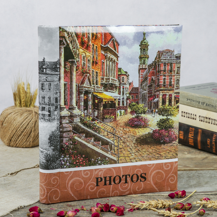 Фотоальбом магнитный 20 листов "Старый город" 23x28см МИКС