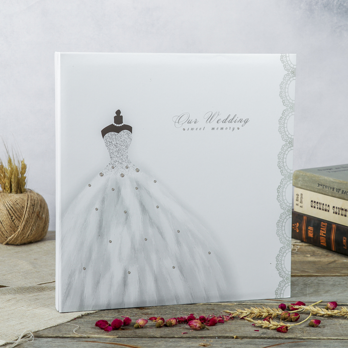 Фотоальбом магнитный 30 листов "Свадебный альбом-1" 31,5x32,5 см