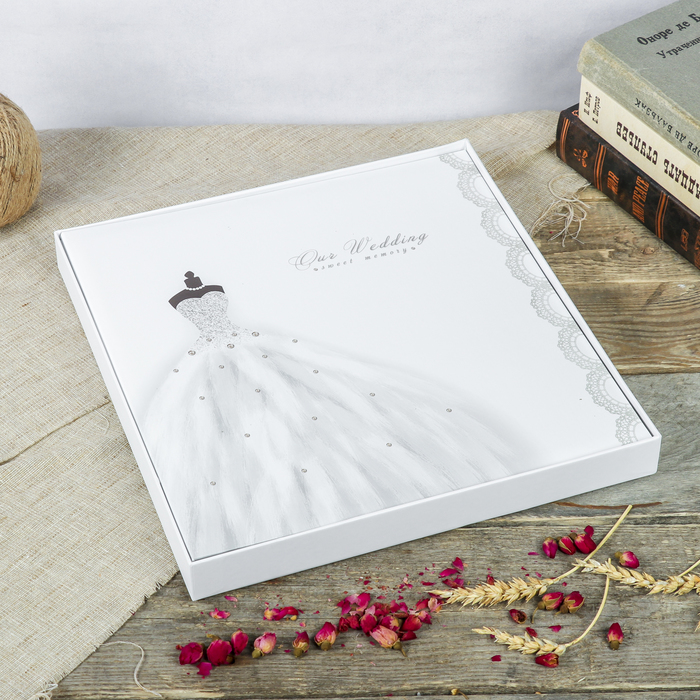 Фотоальбом магнитный 30 листов "Свадебный альбом-1" 31,5x32,5 см