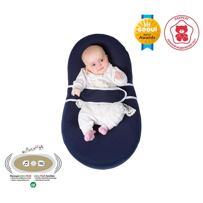 Матрас-кокон Dolce Cocon Plus, размер 41х70 см, цвет синий