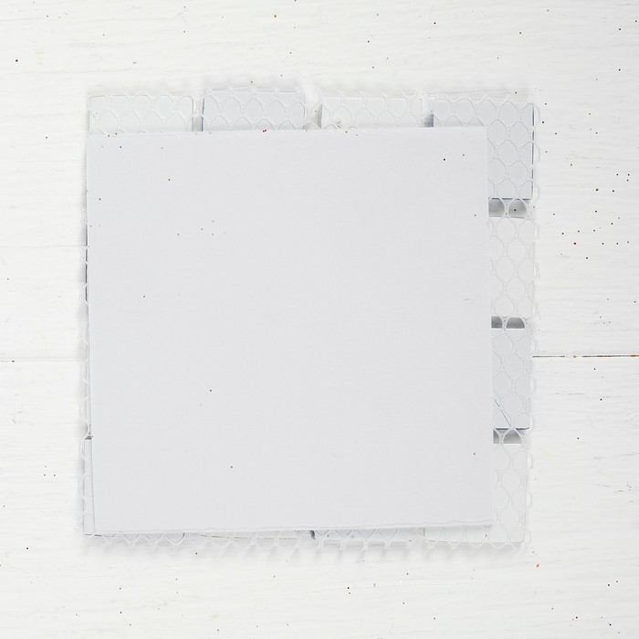 Мозаика стеклянная на клеевой основе №27, цвет белый с синим